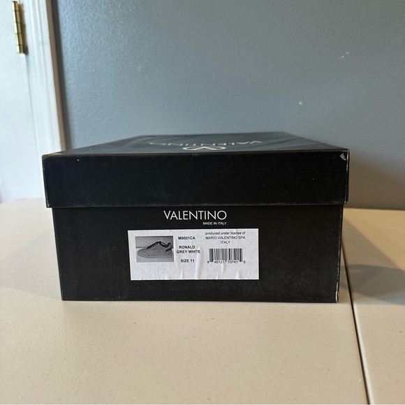 VALENTINO by Mario Valentino Ronald Logo Leather Sneakers in Grey - Picture 13 of 14